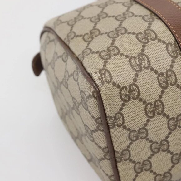 GUCCI GG Supreme Web Sherry Line Bag PVC Beige Gold 002 615 6838 Auth 141971 - Picture 4 of 16